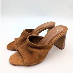 Vince Camuto Alyysa Mule Sandals Women's Golden Walnut Size US7M EU37.5